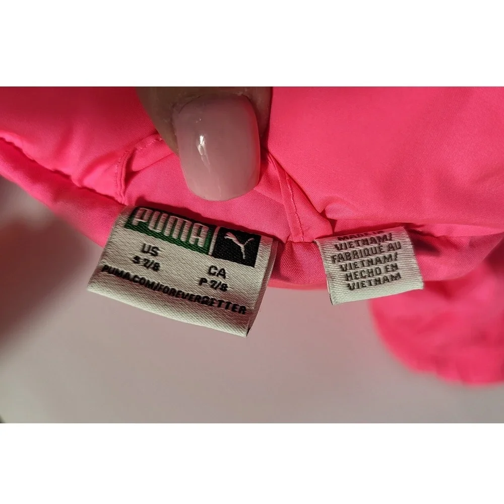 Puma Girls Puffer Vest Sleeveless Padded Quilted Hot Pink Girls Size S 7/8